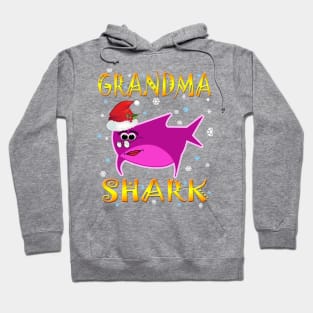 Christmas Grandma Shark Funny Design Gift Idea Hoodie